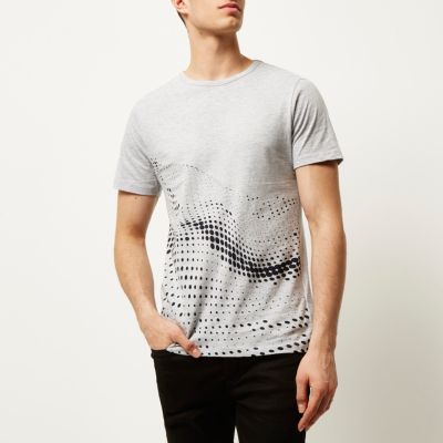 Grey dot print t-shirt